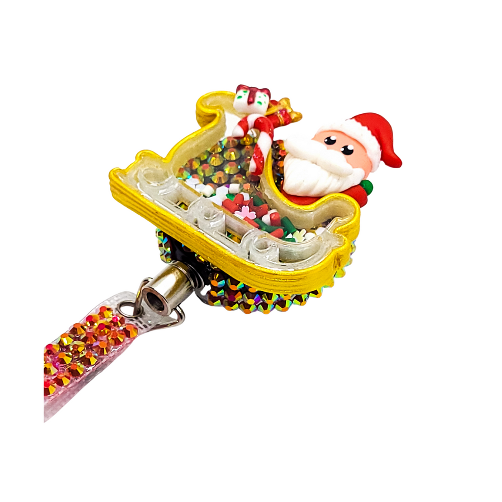 Santa Sleigh Badge Reel