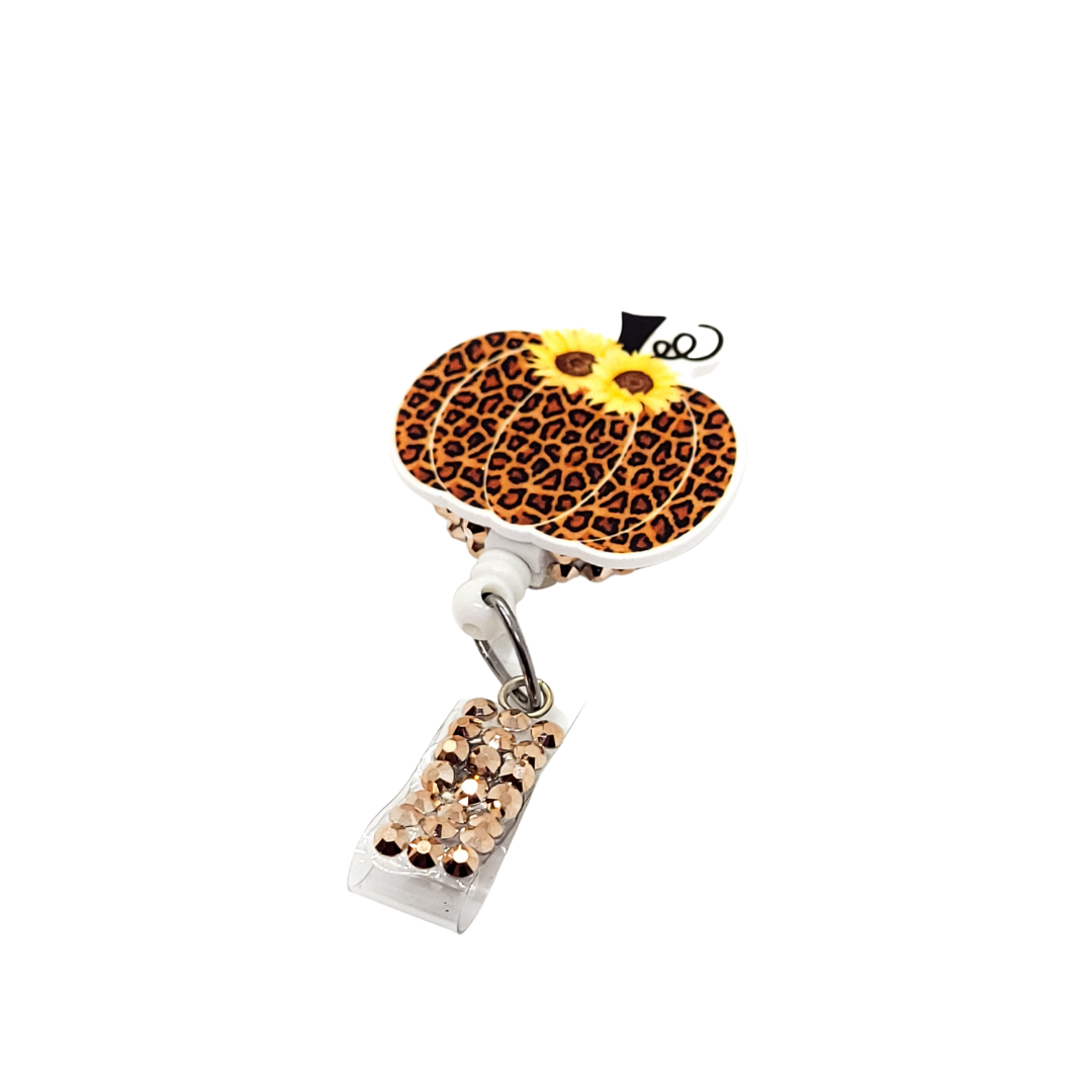 Leopard Pumpkin Badge Reel