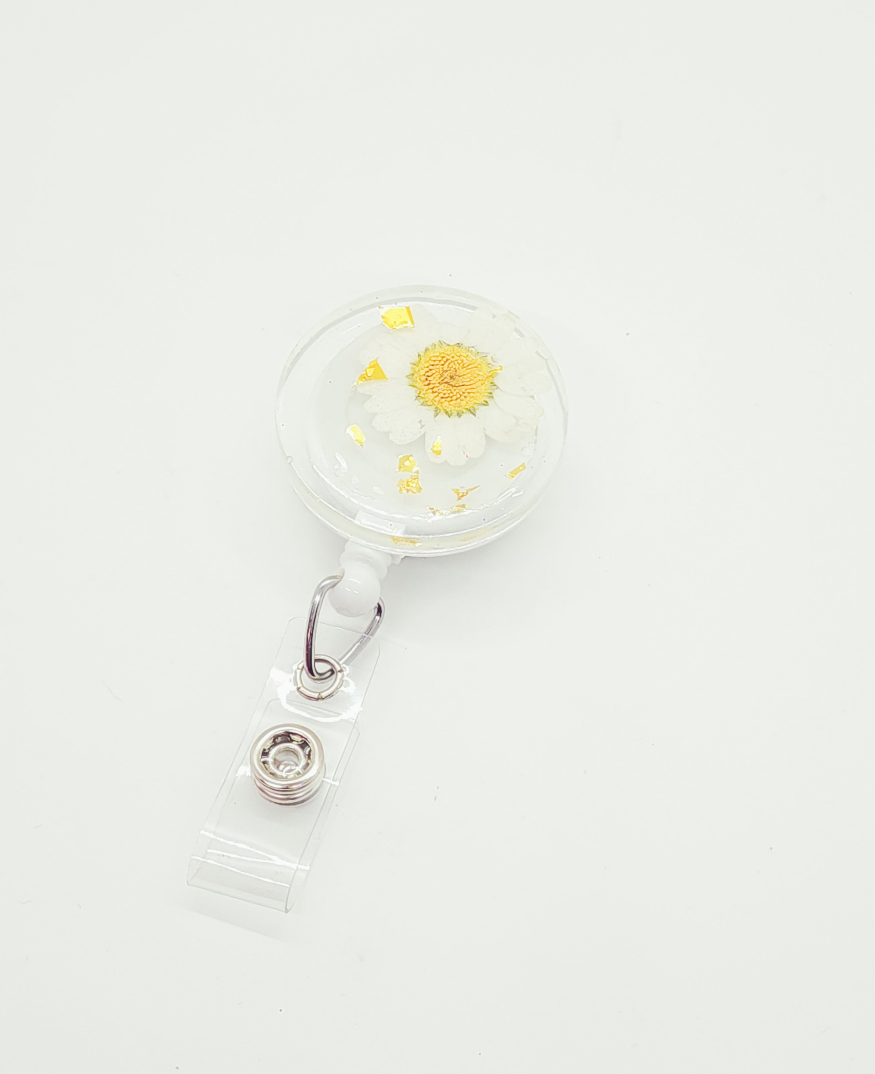 Resin Flower Badge Reel
