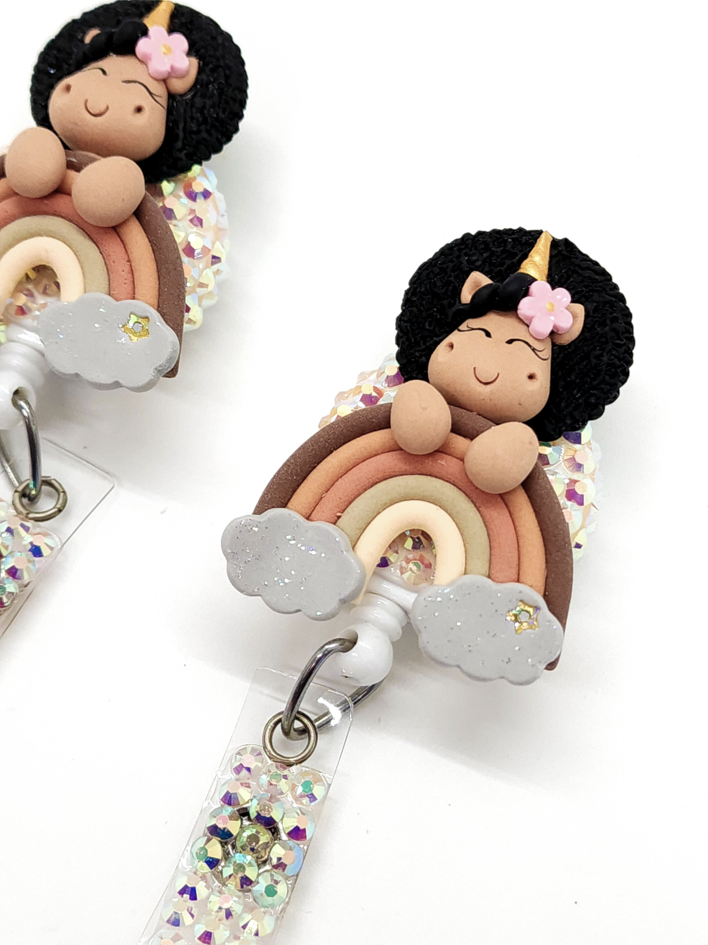 Boho Rainbow Unicorn with Afro