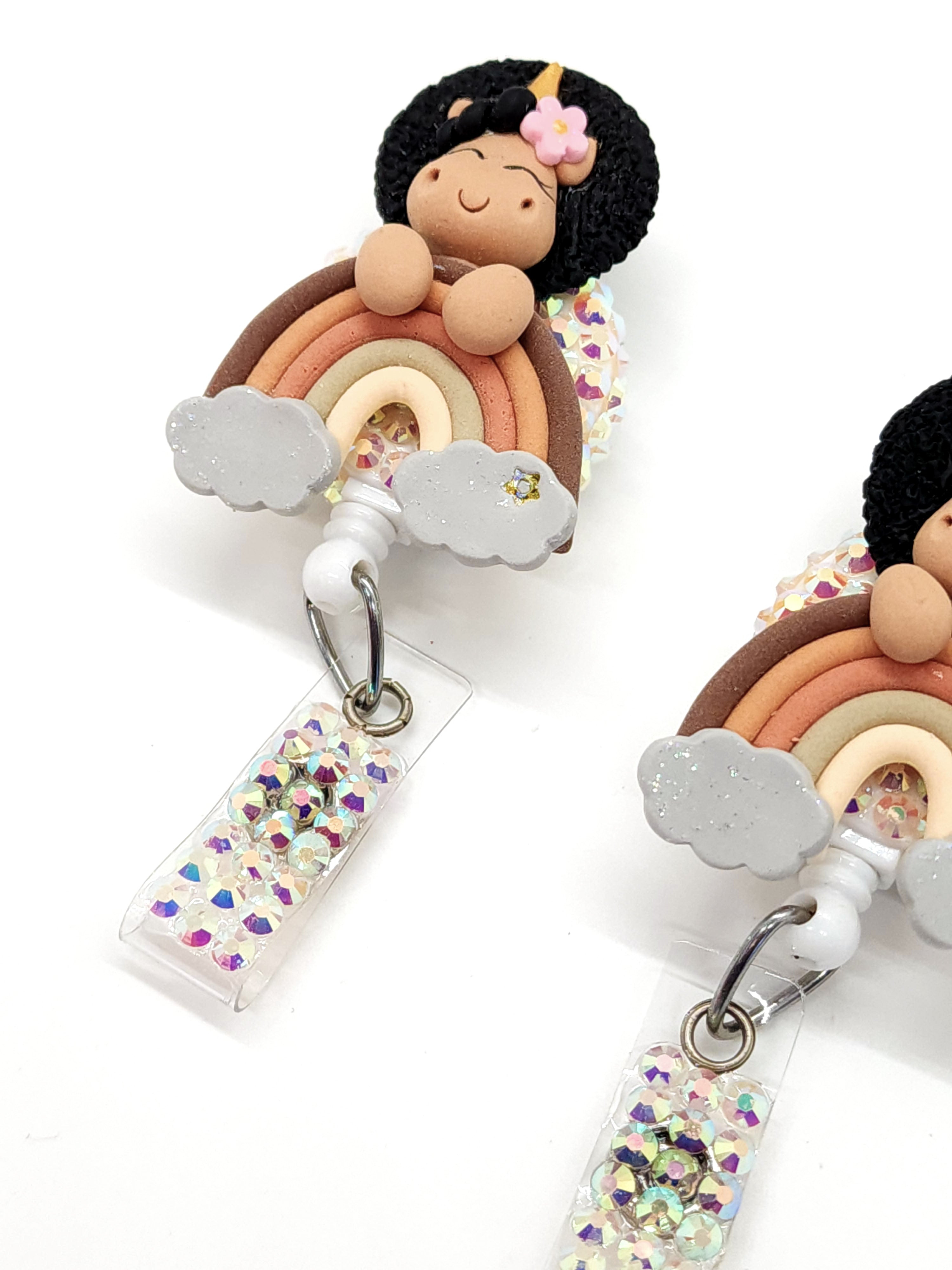 Boho Rainbow Unicorn with Afro