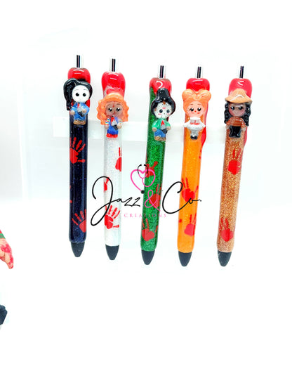 Horror Girl Glitter Pens