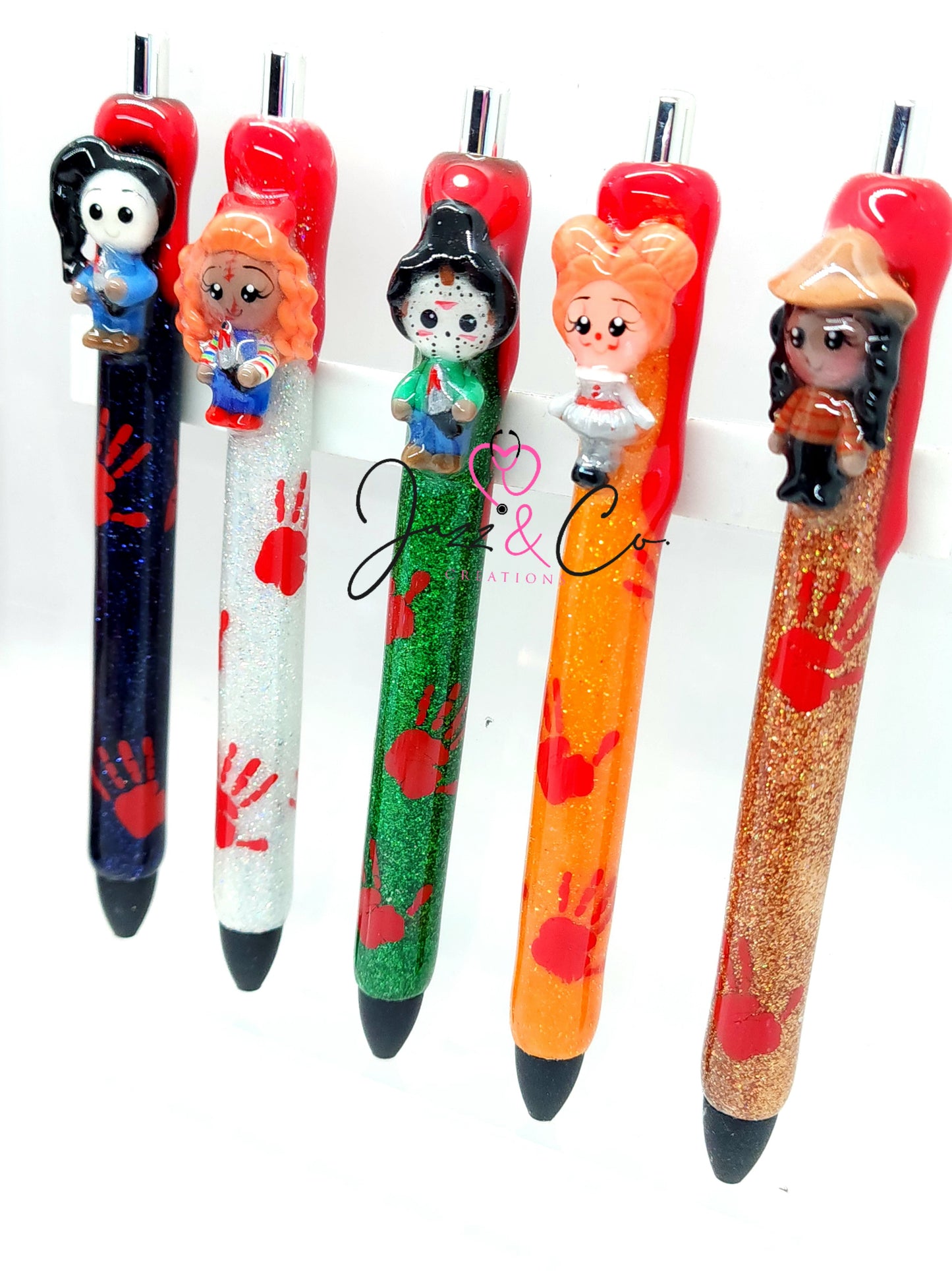 Horror Girl Glitter Pens