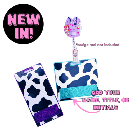 Cow Print Badge Buddy