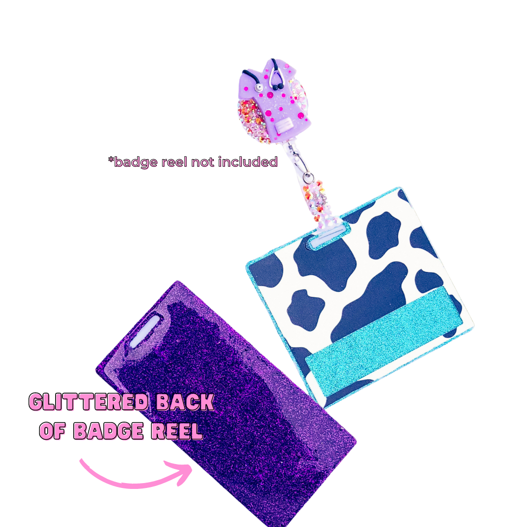 Cow Print Badge Buddy