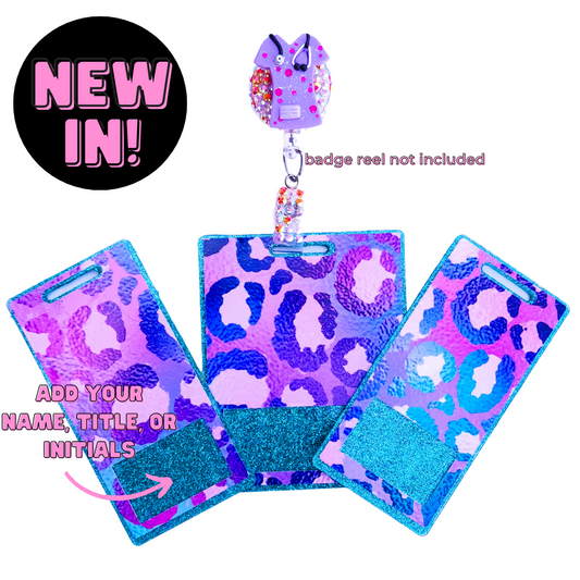 Purple Leopard Print Badge Buddy