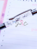 Nurse life floating glitter pen