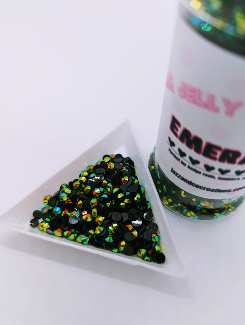 4mm Emerald Jelly Rhinestones