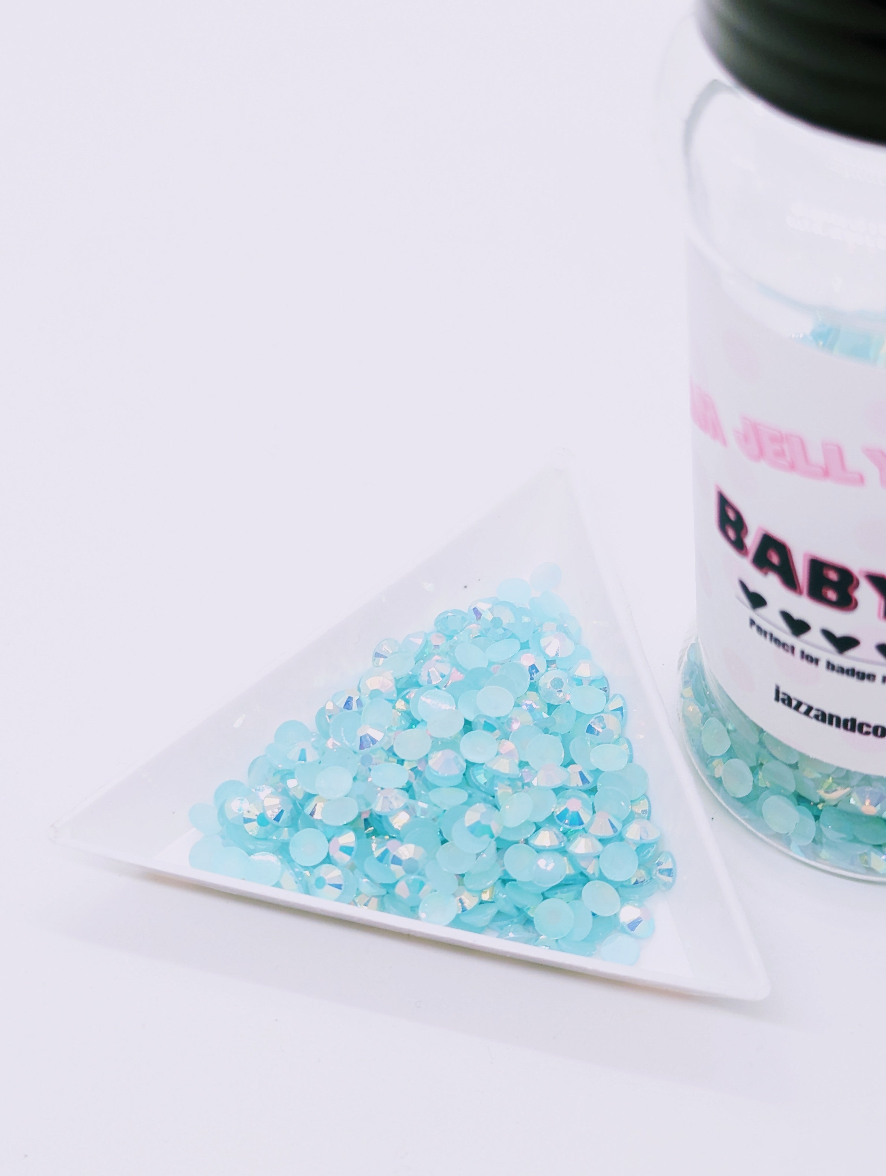 4mm Baby Blue Jelly Rhinestones